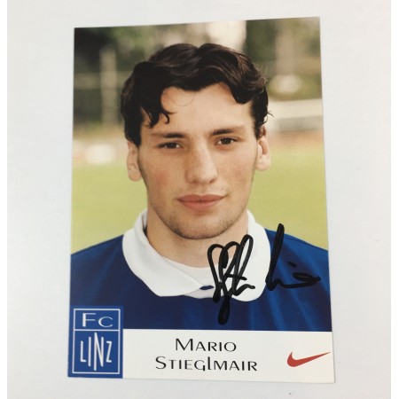 Autogrammkarte Mario Stieglmair, FC Linz