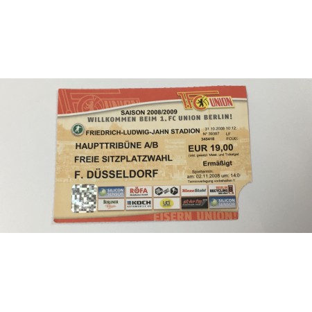 Ticket 1. FC Union Berlin - Fortuna Düsseldorf, 2008