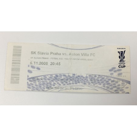 Ticket SK Slavia Prag - Aston Villa, 2008