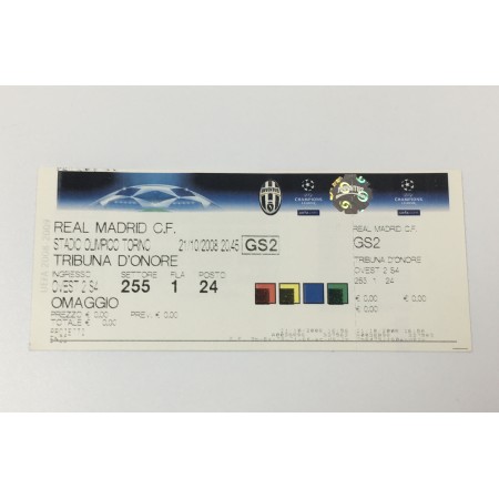 Ticket Juventus Turin - Real Madrid, 2008