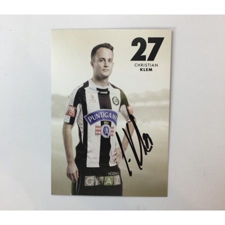 Autogrammkarte Sturm Graz, Christian Klem