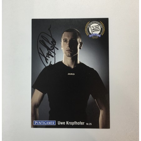 Autogrammkarte Sturm Graz, Uwe Kropfhofer