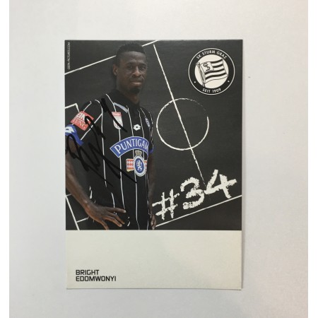 Autogrammkarte Sturm Graz, Bright Edomwonyi