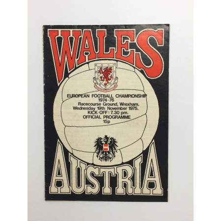 Programm Wales - Österreich, 1975