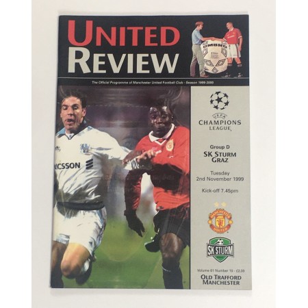 Programm Manchester United (ENG) - Sturm Graz (AUT), 1999