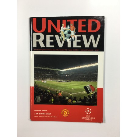 Programm Manchester United (ENG) - Sturm Graz (AUT), 2001