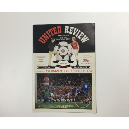 Programm Manchester United - Everton FC, 1982