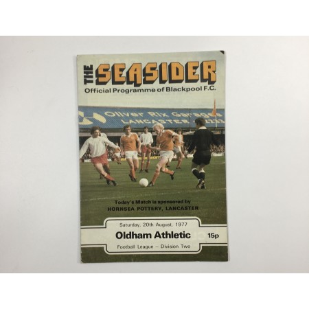 Programm Blackpool FC - Oldham Athletic, 1977