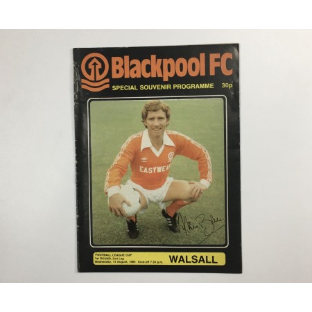 Programm Blackpool FC - Walsall, 1980