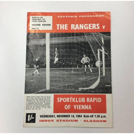 Programm Glasgow Rangers (SCO) - Rapid Wien (AUT), 1964