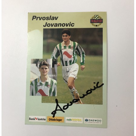 Autogrammkarte Orvoslav Jovanovic, Rapid Wien