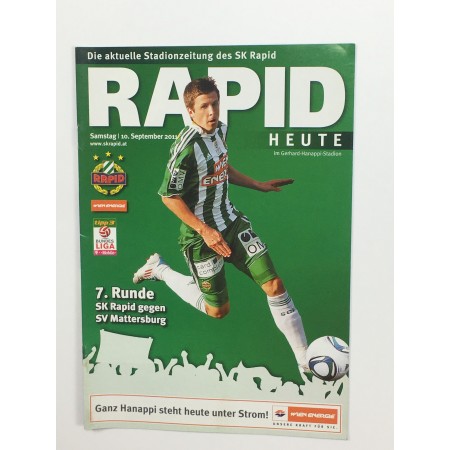 Programm Rapid Wien - SV Mattersburg, 2011