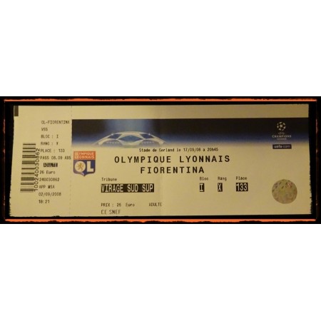 2x Tickets Olympique Lyon - Fiorentina, 2008