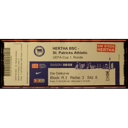 3x Tickets Hertha BSC Berlin - St. Patrick´s Athletic, 2008