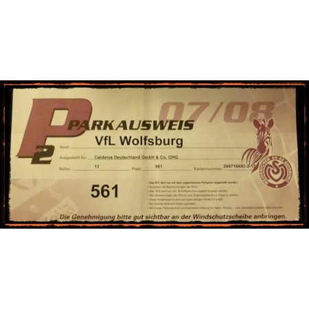Ticket MSV Duisburg - VFL Wolfsburg