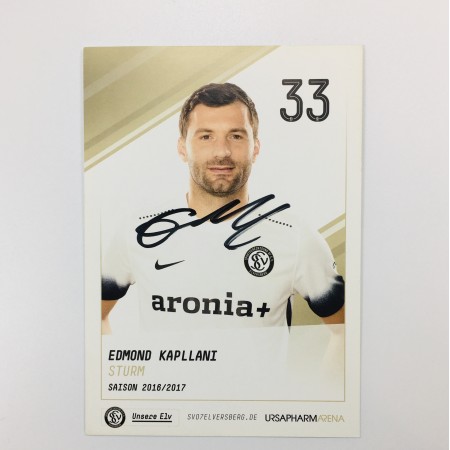 Autogrammkarte Edmond Kapllani (ALB), Sportvereinigung Elversberg (GER)