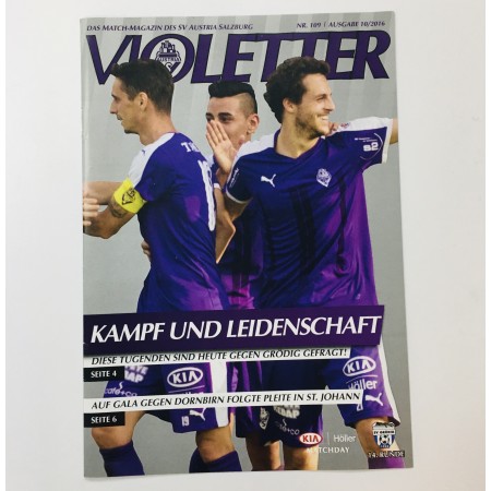 Programm Austria Salzburg - SV Grödig, 2016