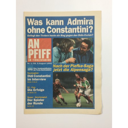 Programm FC Tirol (AUT) - Admira Wacker (AUT), 1995