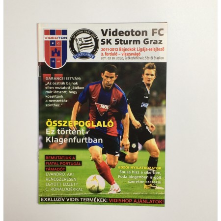 Programm Videoton FC (HUN) - Sturm Graz (AUT), 2011