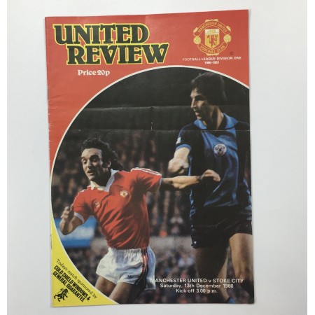 Programm Manchester United - Stoke City, 1980