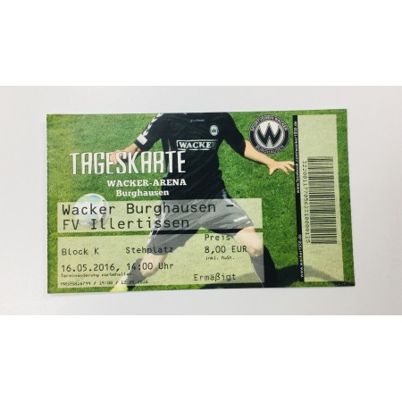 Ticket Wacker Burghausen - FV Illertissen, 2016