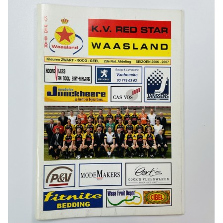 Programm KV Red Star Waasland (NED), 2006/2007