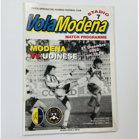 Programm Modena (ITA) - Udinese Calcio (ITA), 2002