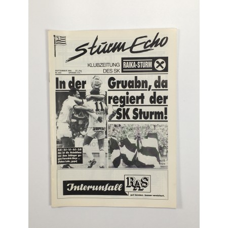 Vereinsmagazin Sturm Graz Echo, Nr. 203 von 1990