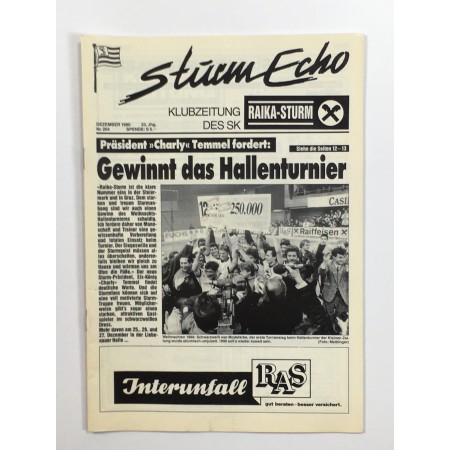 Vereinsmagazin Sturm Graz Echo, Nr. 204 von 1990