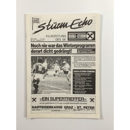 Vereinsmagazin Sturm Graz Echo, Nr. 164 von 1984