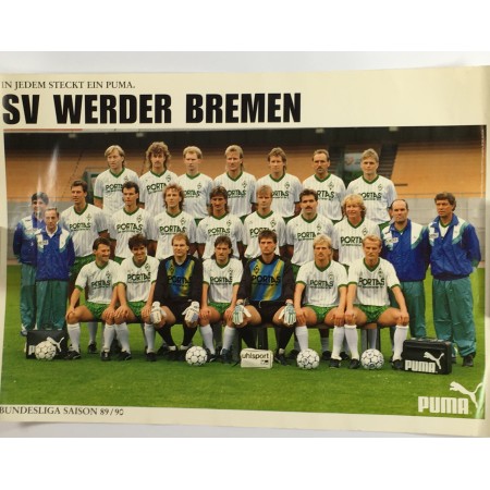 Mannschaftsposter Werder Bremen, 1989/1990