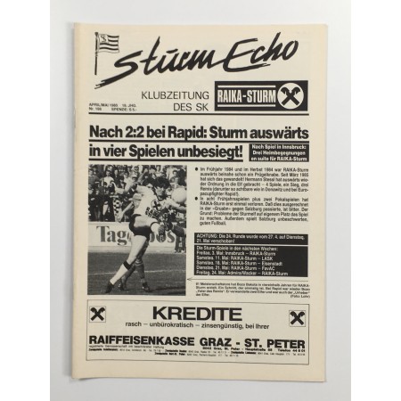 Vereinsmagazin Sturm Graz Echo, Nr. 166 von 1985