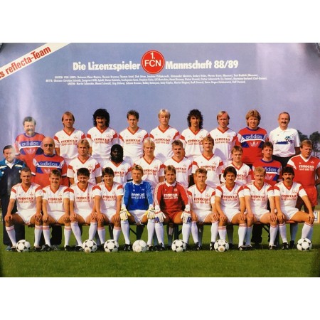 Mannschaftsposter 1. FC Nürnberg (GER), 1988/1989