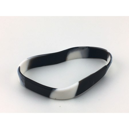 Silikon-Armband in schwarz-weiss (Sturm Graz, LASK Linz)