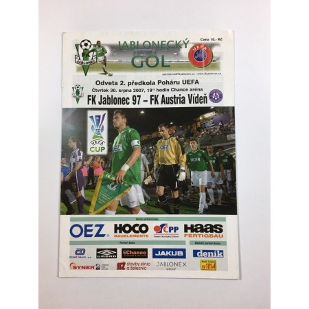 Programm FK Jablonec 97 (CZE) - Austria Wien, 2007