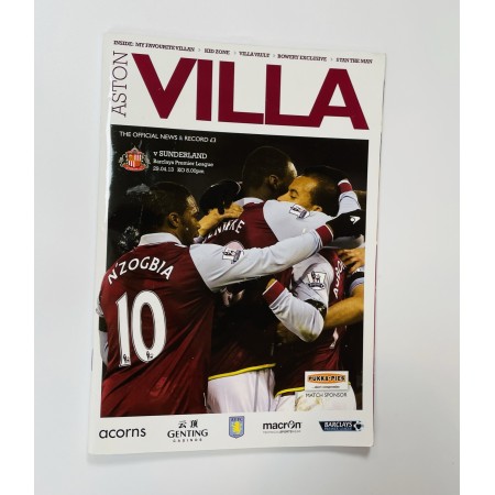 Programm Aston Villa - Sunderland, 2013