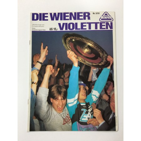 Vereinsmagazin Austria Wien, Nr. 3/1991, Meister