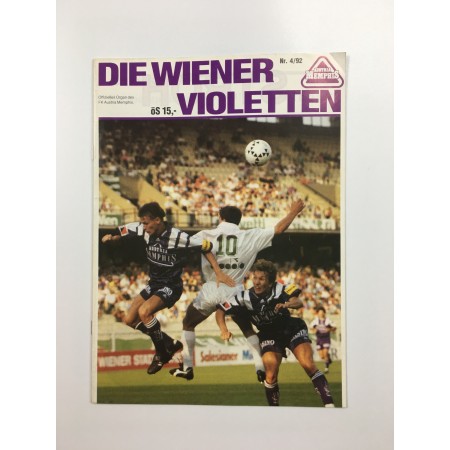 Vereinsmagazin Austria Wien, Nr. 4/1992