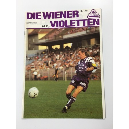 Vereinsmagazin Austria Wien, Nr. 1/1993, Stöger