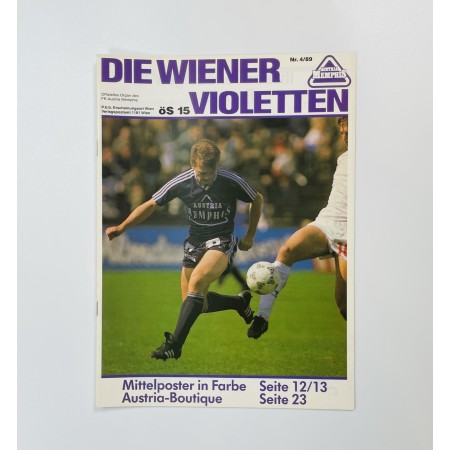 Vereinsmagazin Austria Wien, Nr. 4/1989