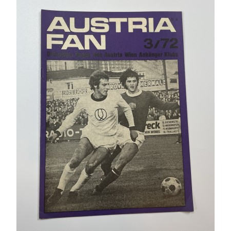 Vereinsmagazin Austria Wien, Austria Fan Nr. 3/1972
