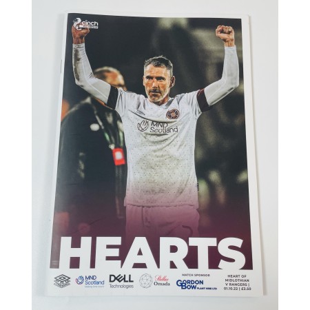 Programm Hearts of Midlothian - Glasgow Rangers, 2022