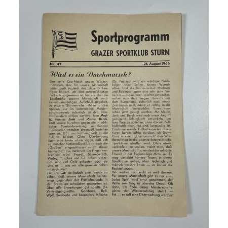 Sportprogramm Grazer Sportklub Sturm Graz, Nr. 47