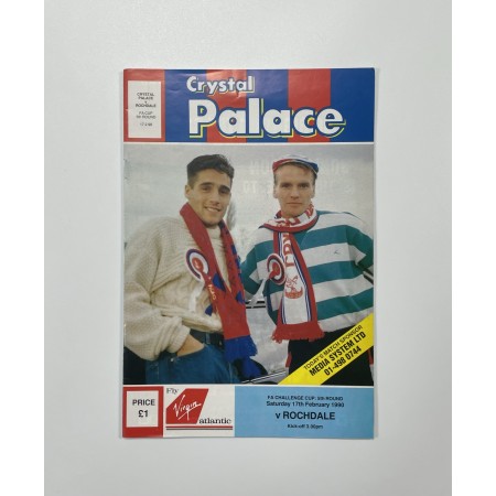 Programm Crystal Palace (ENG) - Rochdale (ENG), 1990