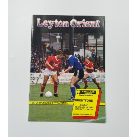 Programm Leyton Orient (ENG) - Brentford FC (ENG), 1990