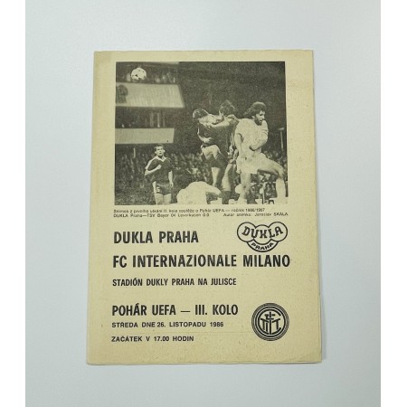 Programm Dukla Prag (CZE) - Inter Mailand (ITA), 1986
