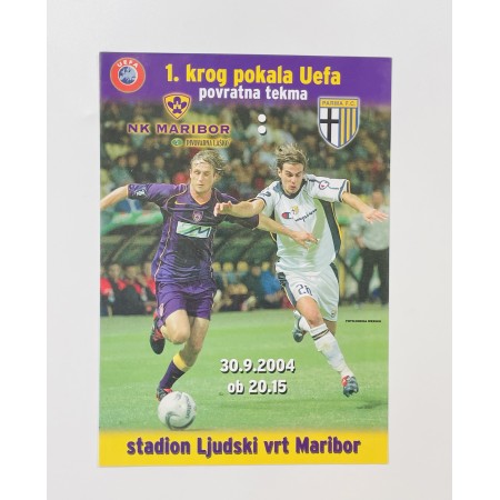 Programm NK Maribor (SLO) - Parma FC (ITA), 2004