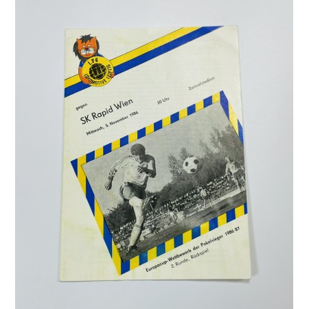 Programm 1. FC Lokomotive Leipzig (GER) - Rapid Wien (AUT), 1986