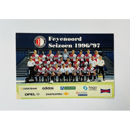 Mannschaftskarte Feyenoord Rotterdam (NED), 1996/1997