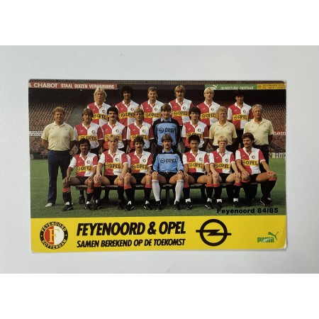 Mannschaftskarte Feyenoord Rotterdam (NED), 1984/1985